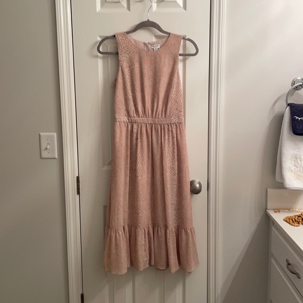 Jcrew sleeveless pink snakeskin dress - sz 0 & worn once!